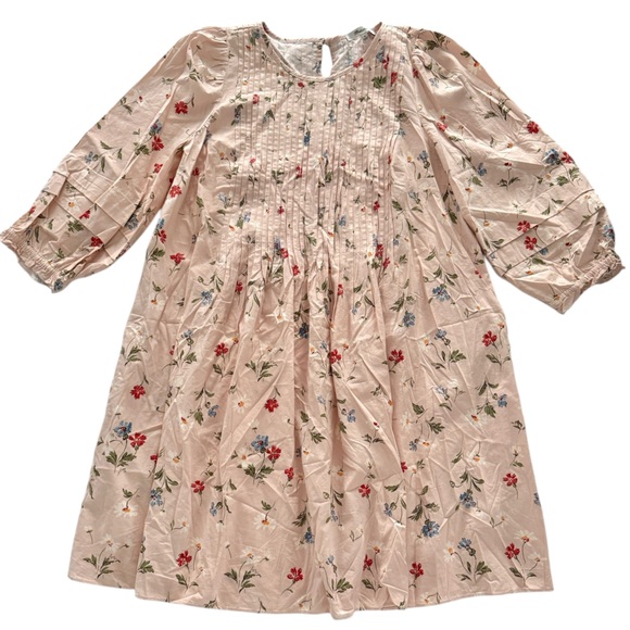 Madewell Pintuck Puff-Sleeve Mini Dress in Seaside Floral - Picture 6 of 15